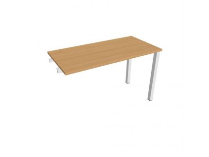 Pracovný stôl Uni k pozdĺ. reťazeniu, 120x75,5x60 cm, buk/biela