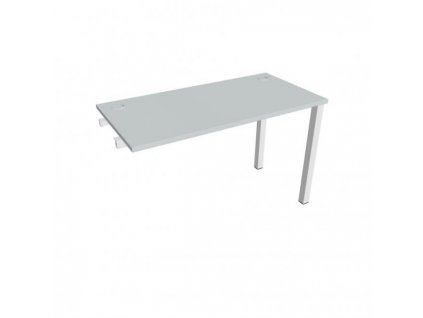 Pracovný stôl Uni k pozdĺ. reťazeniu, 120x75,5x60 cm, sivá/biela