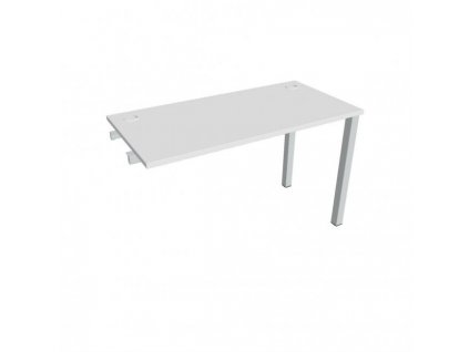 Pracovný stôl Uni k pozdĺ. reťazeniu, 120x75,5x60 cm, biela/sivá