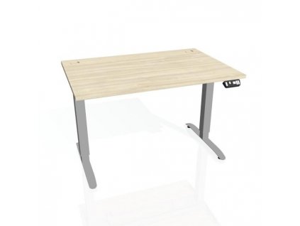 Pracovný stôl Motion, PO, 2S, 120x70,5-120,5x80 cm, agát/sivá