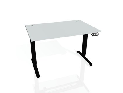 Pracovný stôl Motion, PO, 2S, 120x70,5-120,5x80 cm, sivá/čierna
