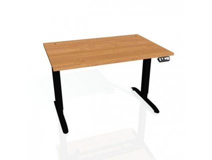 Pracovný stôl Motion, PO, 2S, 140x70,5-120,5x80 cm, jelša/čierna
