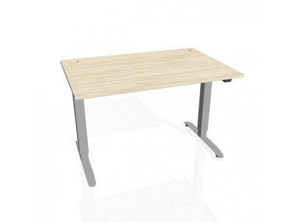 Pracovný stôl Motion, ZO, 3S, 120x61 - 128x80 cm, agát/sivá