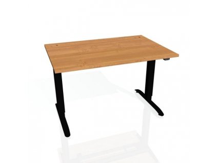 Pracovný stôl Motion, ZO, 3S, 120x61 - 128x80 cm, jelša/čierna