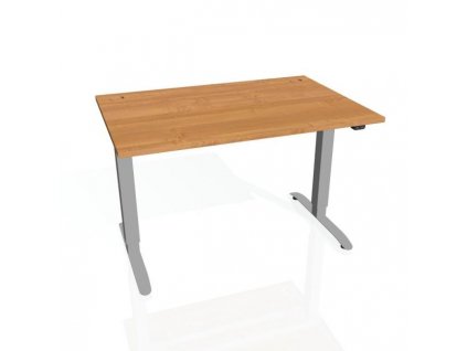 Pracovný stôl Motion, ZO, 3S, 120x61 - 128x80 cm, jelša/sivá