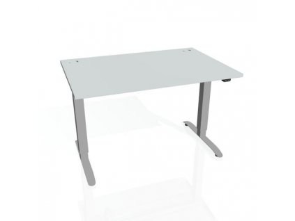 Pracovný stôl Motion, ZO, 3S, 140x61 - 128x80 cm, sivá/sivá