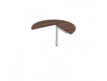 Doplnkový stôl Cross, ľavý, 100x75,5x(60x60) cm, orech/kov