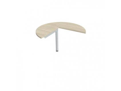 Doplnkový stôl Cross, pravý, 100x75,5x(60x60) cm, agát/kov