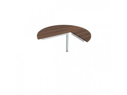 Doplnkový stôl Cross, ľavý, 120x75,5x(80x60) cm, orech/kov