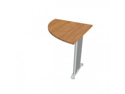 Doplnkový stôl Cross, ľavý, 80x75,5x80 cm, jelša/kov
