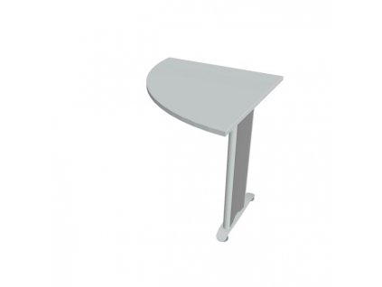 Doplnkový stôl Cross, ľavý, 80x75,5x80 cm, sivá/kov