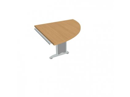 Doplnkový stôl Cross, pravý, 80x75,5x80 cm, buk/kov
