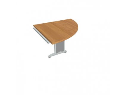Doplnkový stôl Cross, pravý, 80x75,5x80 cm, jelša/kov