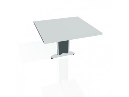 Doplnkový stôl Cross, 80x75,5x80 cm, sivá/kov