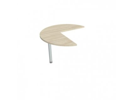 Doplnkový stôl Flex, ľavý, 100,0x75,5x(60x60) cm, agát/kov