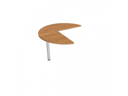 Doplnkový stôl Flex, ľavý, 100,0x75,5x(60x60) cm, jelša/kov