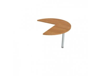 Doplnkový stôl Flex, pravý, 100,0x75,5x(60x60) cm, jelša/kov
