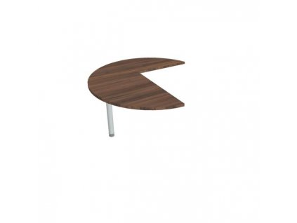 Doplnkový stôl Flex, ľavý, 120x75,5x(80x60) cm, orech/kov