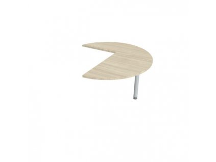 Doplnkový stôl Flex, pravý, 120x75,5x(60x80) cm, agát/kov