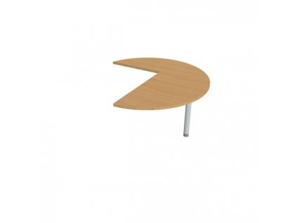 Doplnkový stôl Flex, pravý, 120x75,5x(60x80) cm, buk/kov