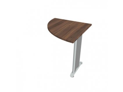 Doplnkový stôl Flex, ľavý, 80x75,5x80 cm, orech/kov