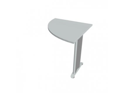 Doplnkový stôl Flex, ľavý, 80x75,5x80 cm, sivá/kov