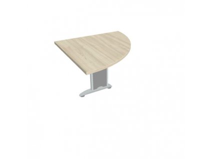 Doplnkový stôl Flex, pravý, 80x75,5x80 cm, agát/kov