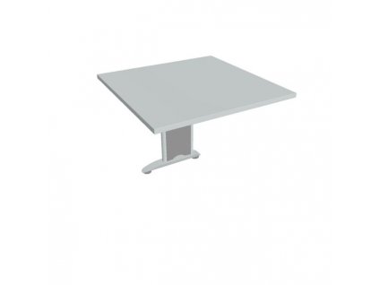 Doplnkový stôl Flex, 80x75,5x80 cm, sivý/kov