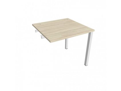 Pracovný stôl Uni k pozdĺ. reťazeniu, 80x75,5x80 cm, agát/biela