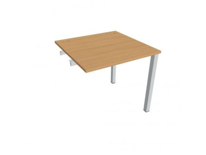 Pracovný stôl Uni k pozdĺ. reťazeniu, 80x75,5x80 cm, buk/sivá
