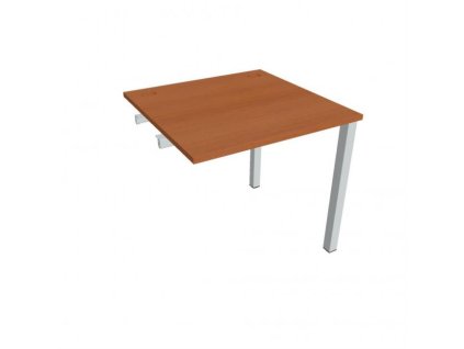 Pracovný stôl Uni k pozdĺ. reťazeniu, 80x75,5x80 cm, čerešňa/sivá