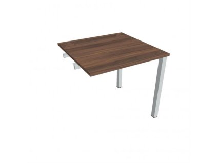 Pracovný stôl Uni k pozdĺ. reťazeniu, 80x75,5x80 cm, orech/sivá