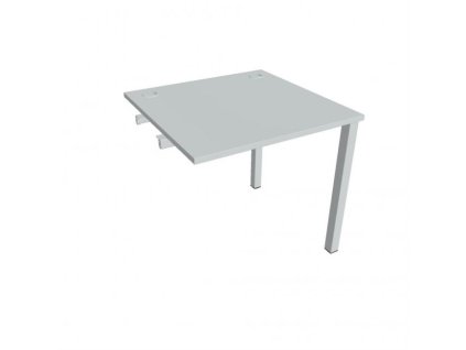 Pracovný stôl Uni k pozdĺ. reťazeniu, 80x75,5x80 cm, sivá/sivá