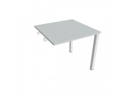 Pracovný stôl Uni k pozdĺ. reťazeniu, 80x75,5x80 cm, sivá/biela