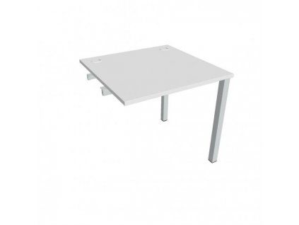 Pracovný stôl Uni k pozdĺ. reťazeniu, 80x75,5x80 cm, biela/sivá