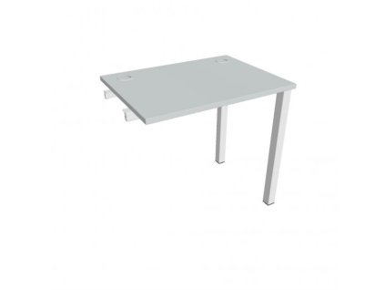 Pracovný stôl Uni k pozdĺ. reťazeniu, 80x75,5x60 cm, sivá/biela