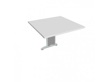 Doplnkový stôl Flex, 80x75,5x80 cm, biely/kov