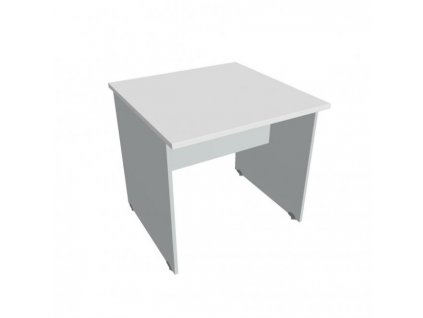 Rokovací stôl Gate, 80x75,5x80 cm, biela/sivá