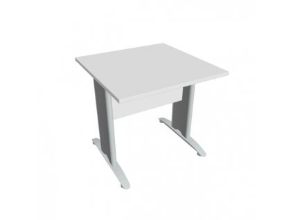 Rokovací stôl Cross, 80x75,5x80 cm, biely/kov