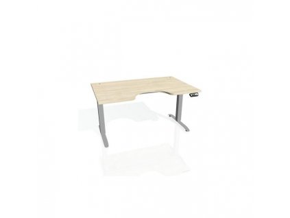 Pracovný stôl Motion Ergo, PO, 2S, 120x70,5-120,5x90 cm, agát/sivá