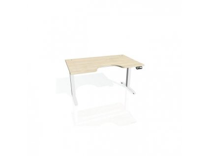 Pracovný stôl Motion Ergo, PO, 2S, 120x70,5-120,5x90 cm, agát/biela