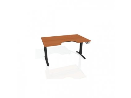 Pracovný stôl Motion Ergo, PO, 2S, 120x70,5-120,5x90 cm, čerešňa/čierna