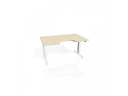 Pracovný stôl Motion Ergo, ZO, 3S, 120x61-128x90 cm, agát/biela