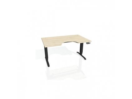 Pracovný stôl Motion Ergo, PO, 3S, 120x61-128x90 cm, agát/čierna