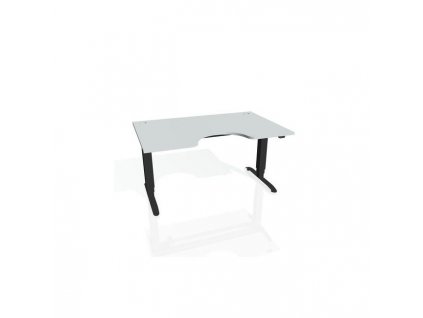 Pracovný stôl Motion Ergo, ZO, 3S, 140x61-128,x90 cm, sivá/čierna