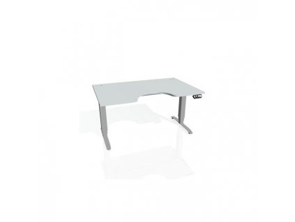 Pracovný stôl Motion Ergo, PO, 3S, 140x61-128x90 cm, sivá/sivá