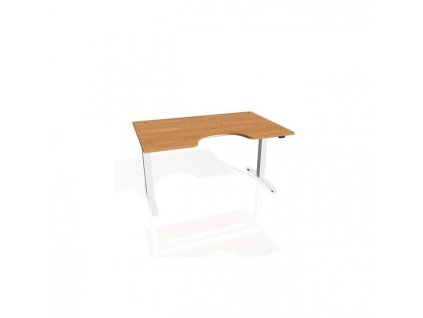 Pracovný stôl Motion Ergo, ZO, 2S, 160x70,5-120,5x90 cm, jelša/biela