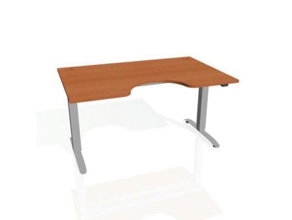 Pracovný stôl Motion Ergo, ZO, 2S, 160x70,5-120,5x90 cm, čerešňa/sivá