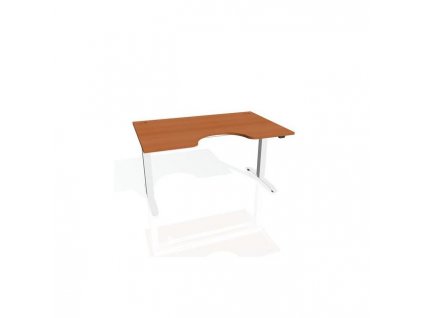 Pracovný stôl Motion Ergo, ZO, 2S, 160x70,5-120,5x90 cm, čerešňa/biela