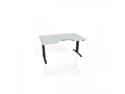 Pracovný stôl Motion Ergo, ZO, 2S, 160x70,5-120,5x90 cm, sivá/čierna
